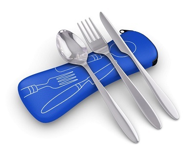 Roaming Cooking 3 Piece Stainless Steel Camping Cutlery Set