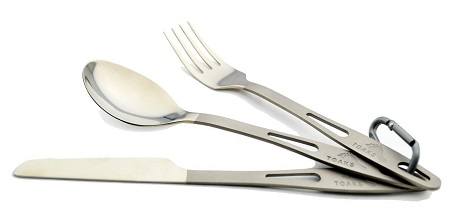 TOAKS Titanium 3-Piece Cutlery Set - best camping utensils
