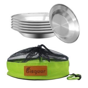 bisgear camping stainless plates